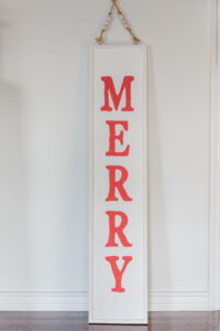 Christmas Red "Merry" Porch Sign