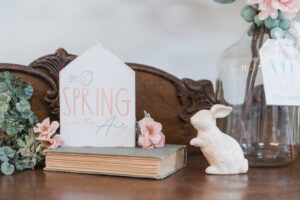 House shaped spring is in the air decor sign