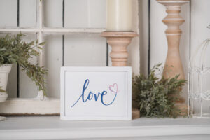 Valentine double sided sign