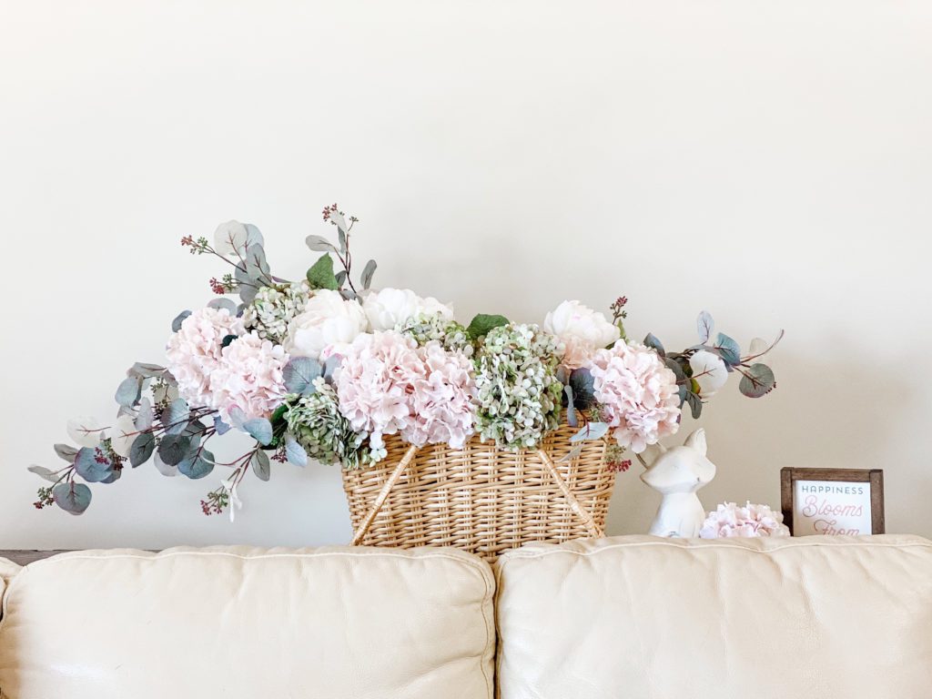 Basket of spring florals