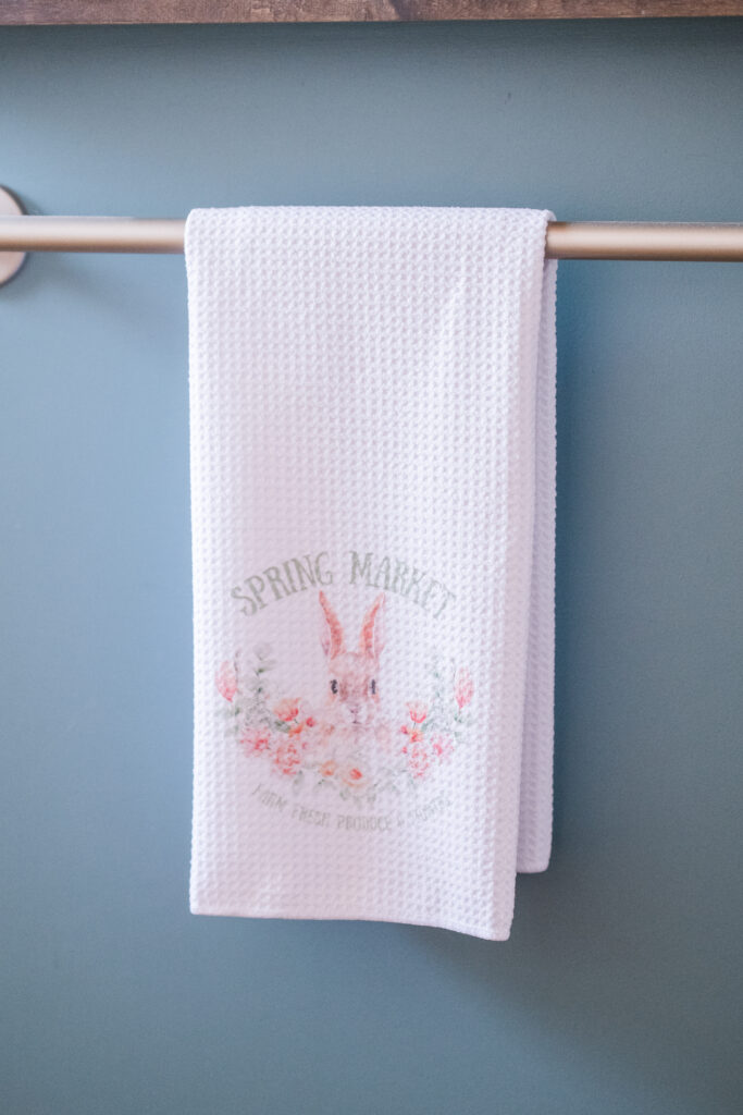 spring market tea towel