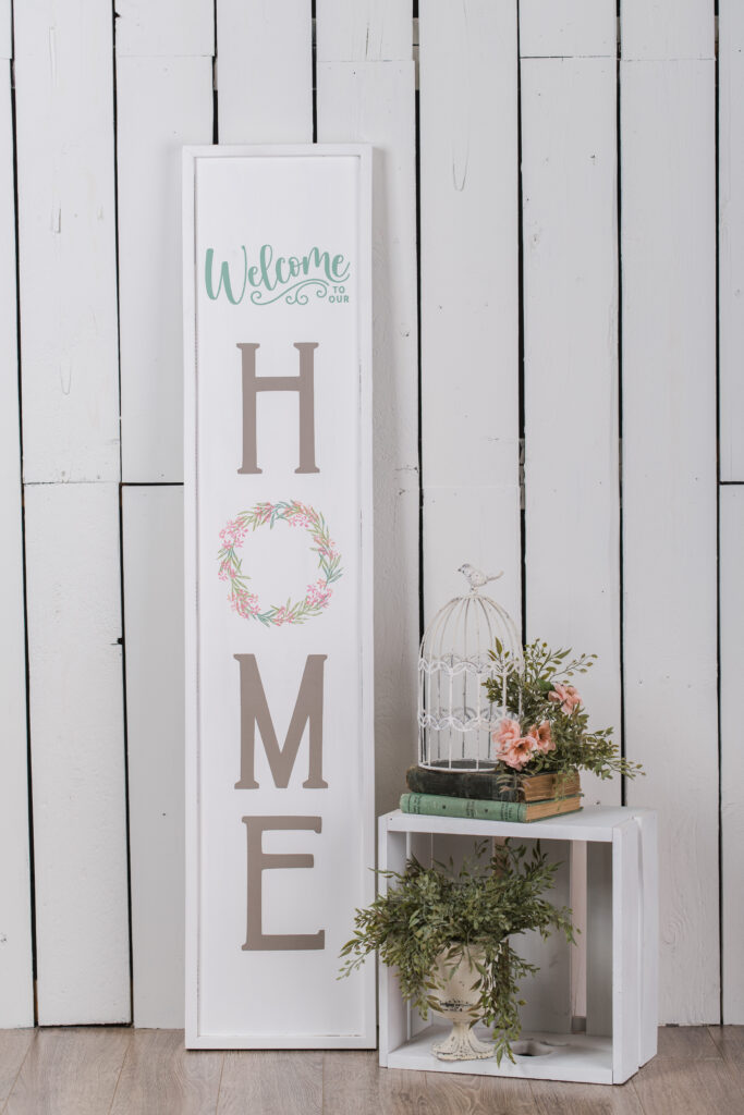 spring welcome porch sign