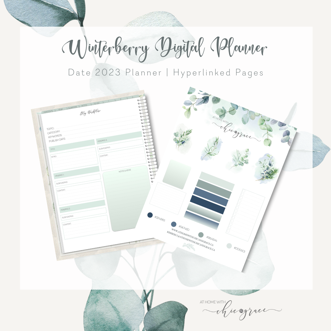 Digital stickers and inserts for a digital planner