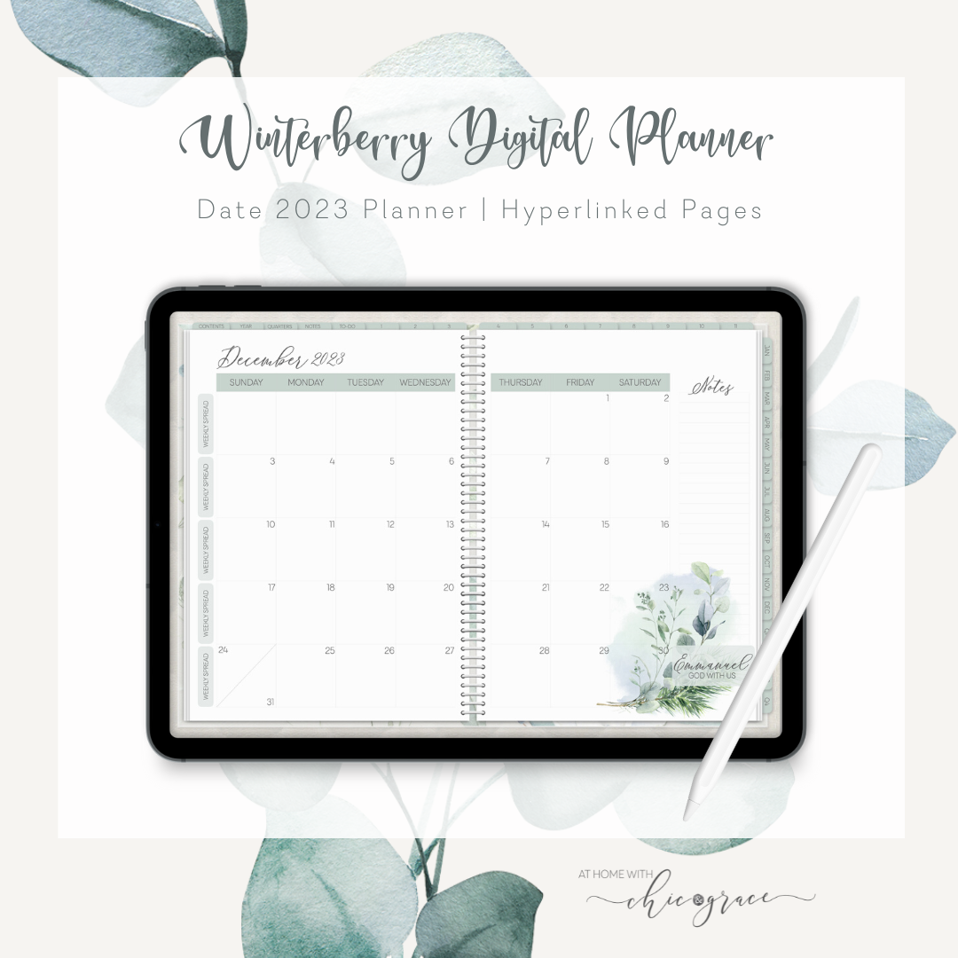 Dated Digital Planner for goodnotes