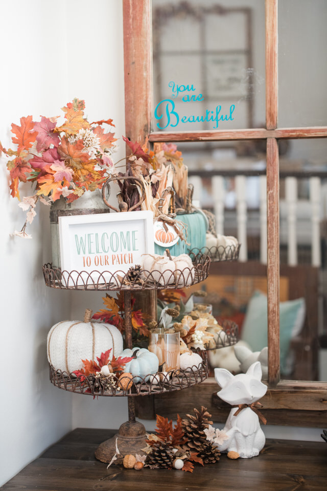 Fall Tiered Tray Decor