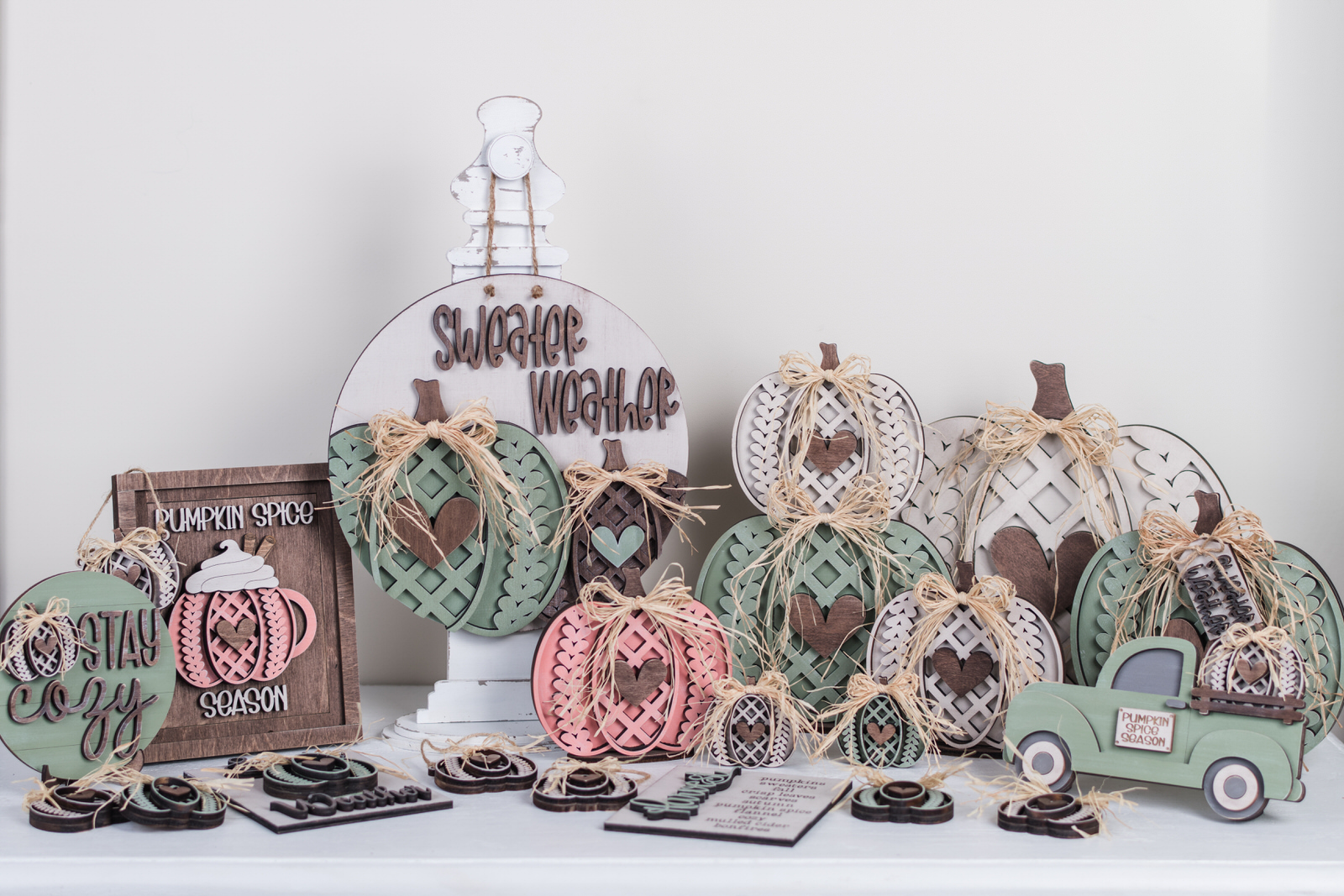 DIY wood sweater pumpkin kit