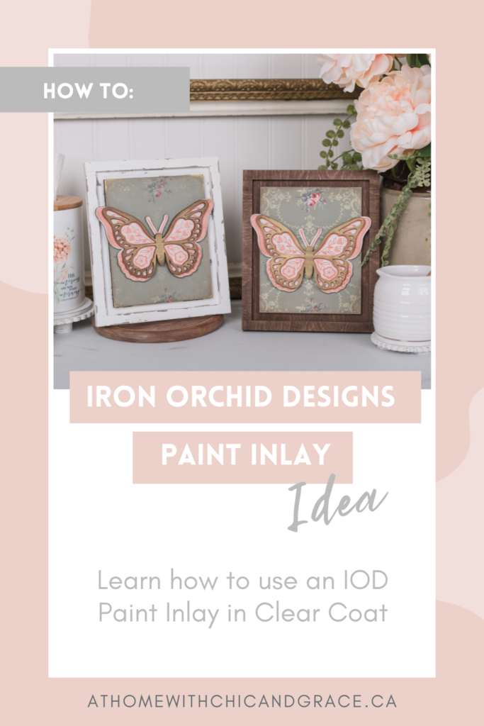 Interchangeable frame insert with Chalk Couture, and IOD Paint Inlays. 