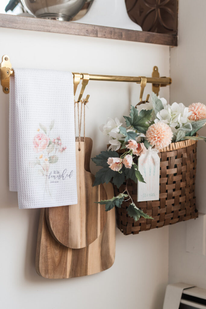 Scripture tea towel for spring decor