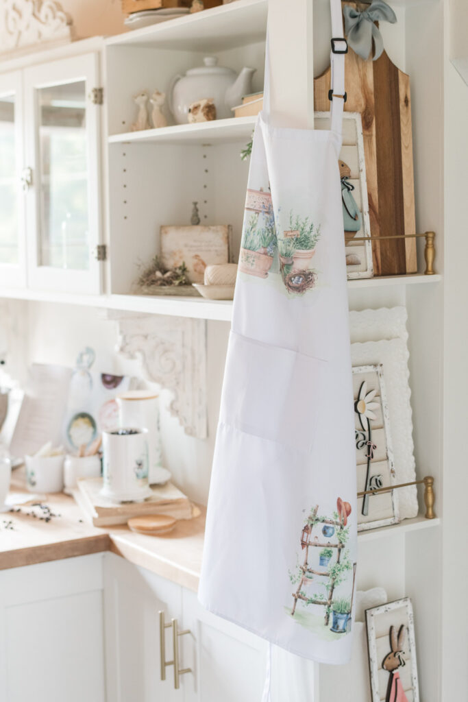  Garden apron hung from the pantry corner Inn kitchen 