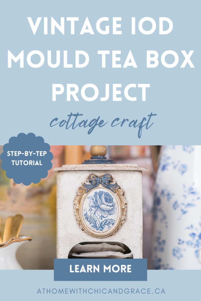 Vintage-style tea caddy from the Timeworn Tea Box Kit