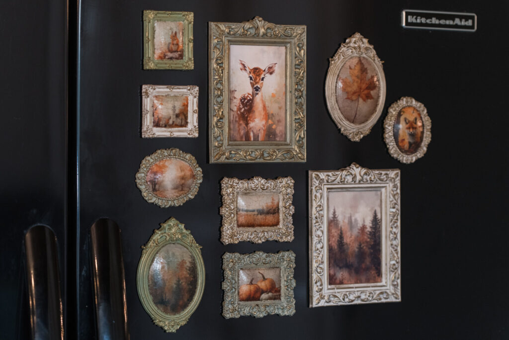 fall fridge gallery with IOD mold magnets