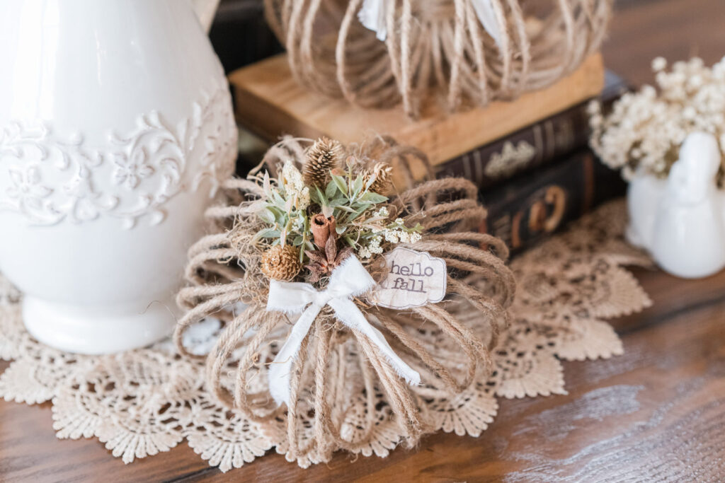 DIY twine, pumpkin 