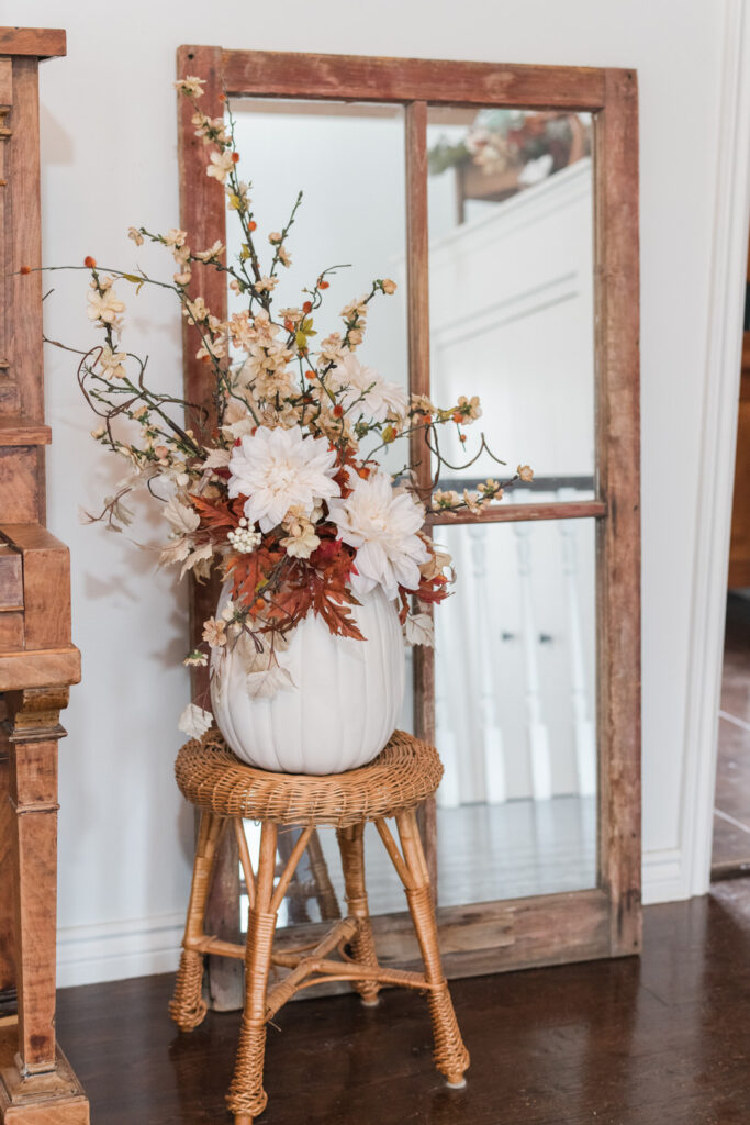 Re-purposed farmhouse frame into a mirror