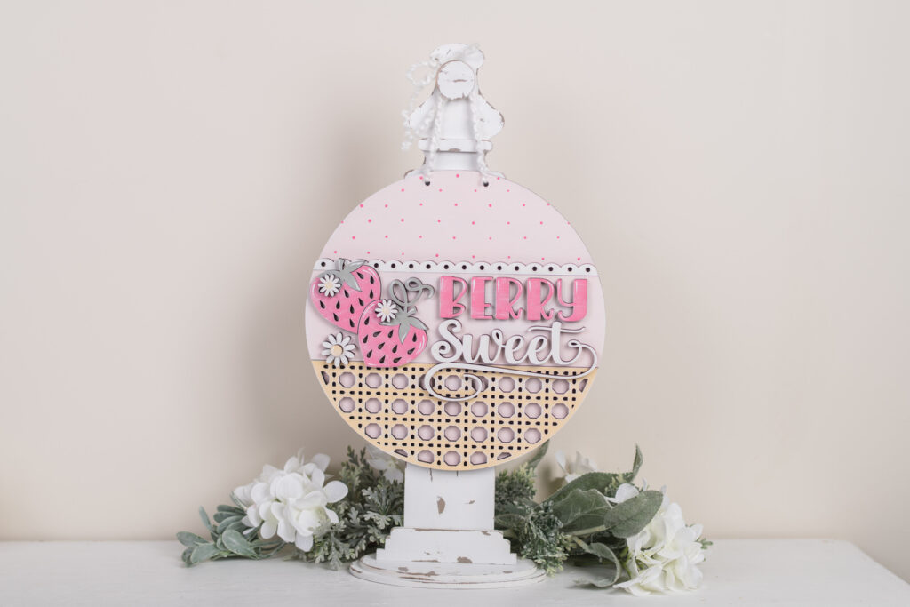 Berry Sweet sign to hang on sign post or door seasonally