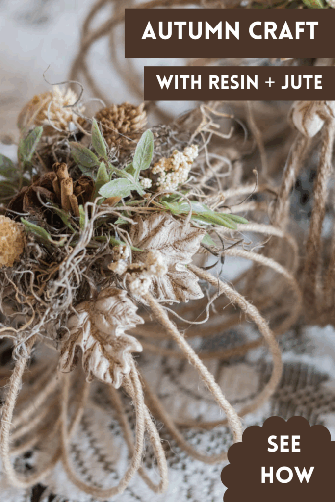 Jute pumpkin craft PIN