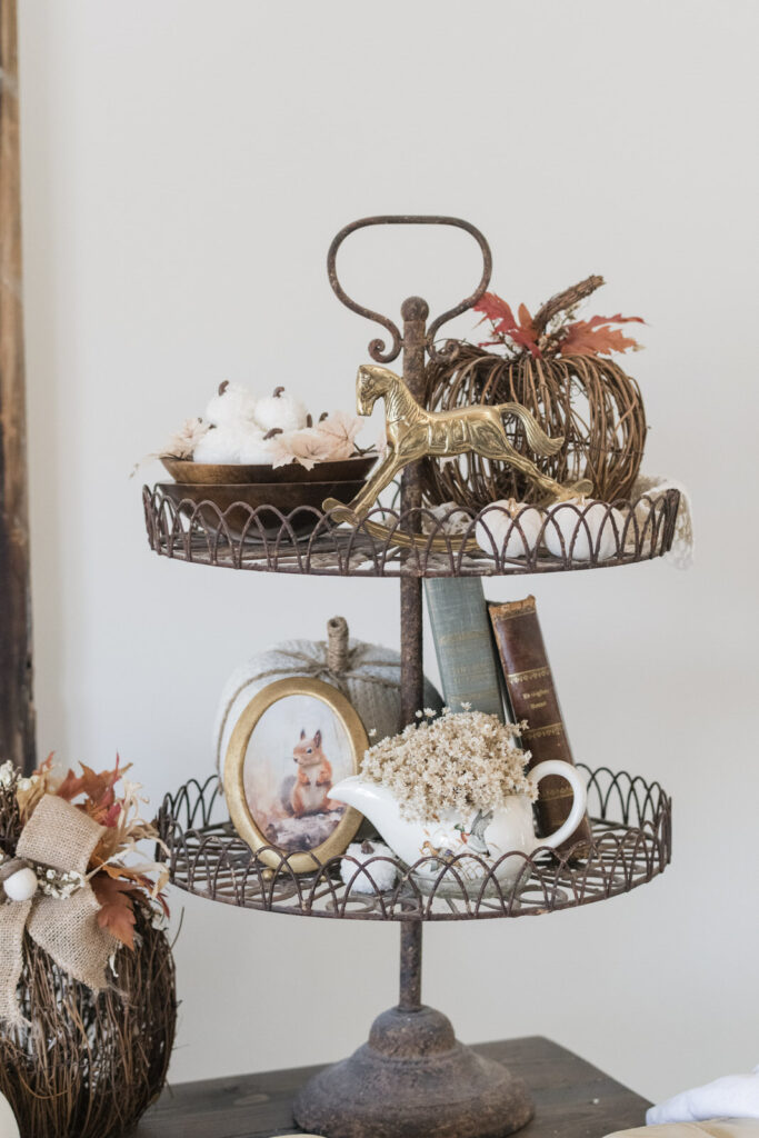 fall tired tray decor