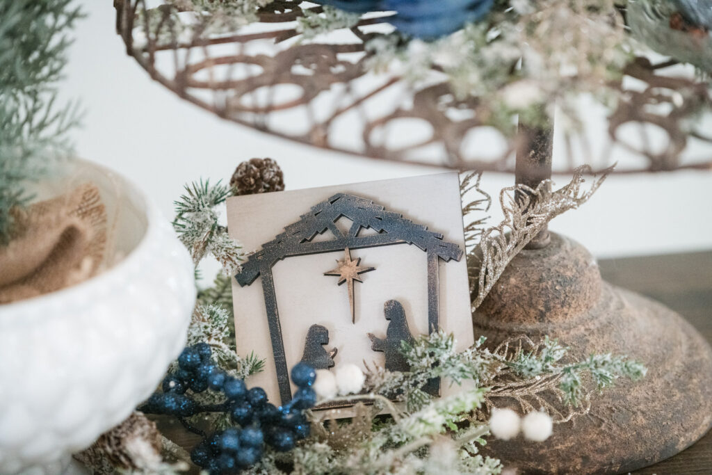 DIY painted Nativity sign