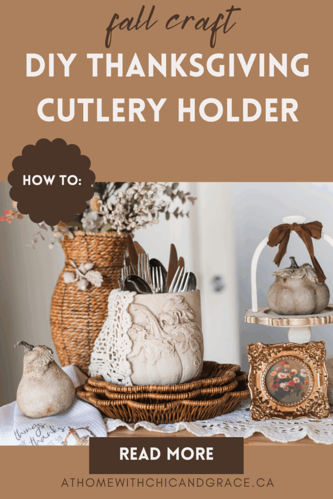  handmade cutlery holder with air dry clay