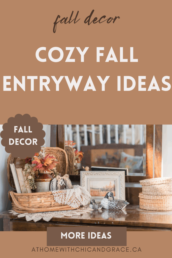 entryway decor for fall Pinterest pin