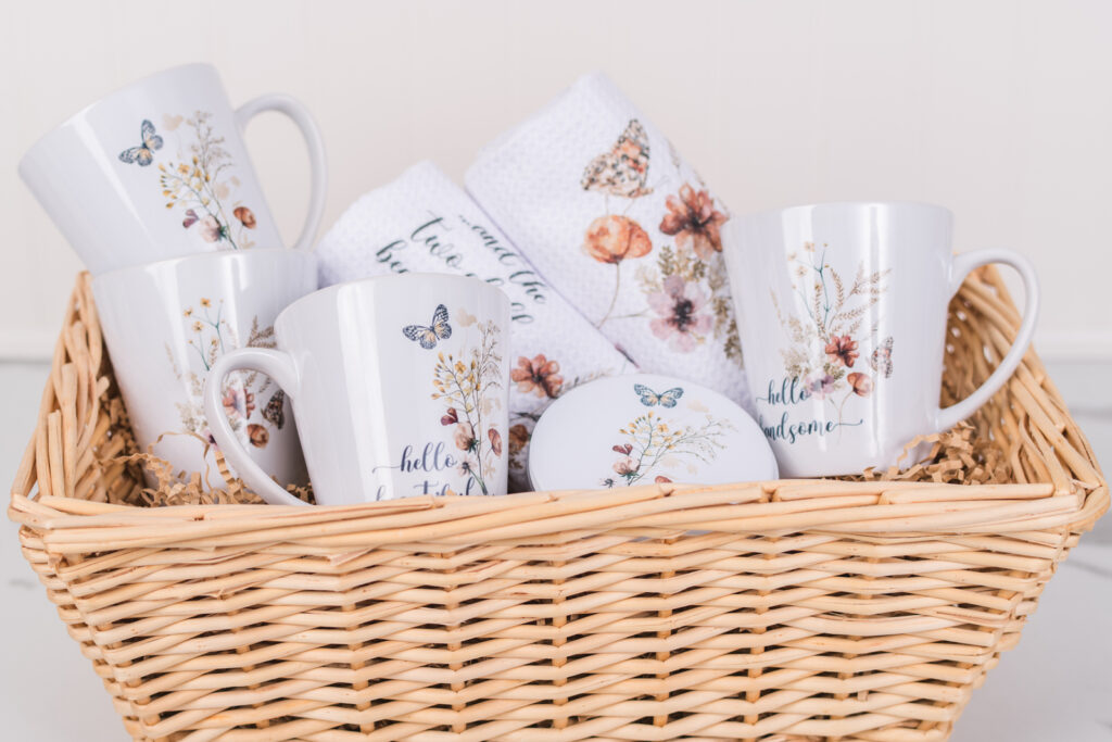 botanical home decor gift basket