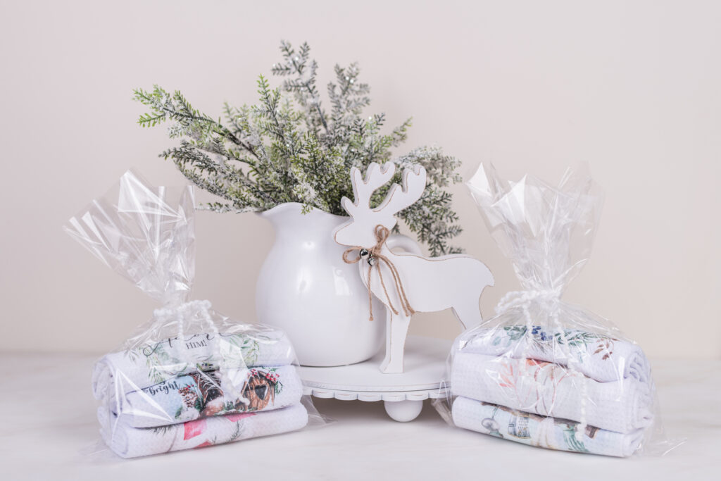 Christmas gift set of tea towels