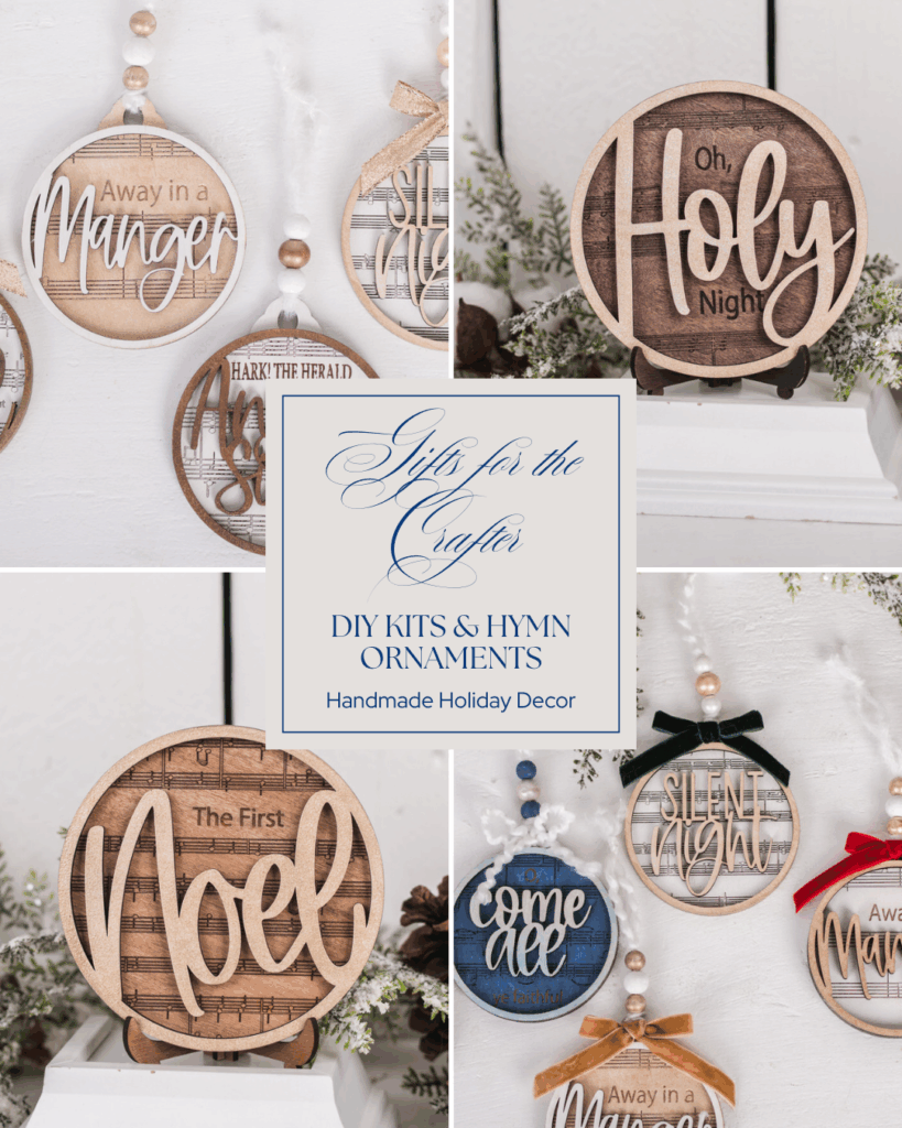DIY craft kits with hymn-themed holiday décor