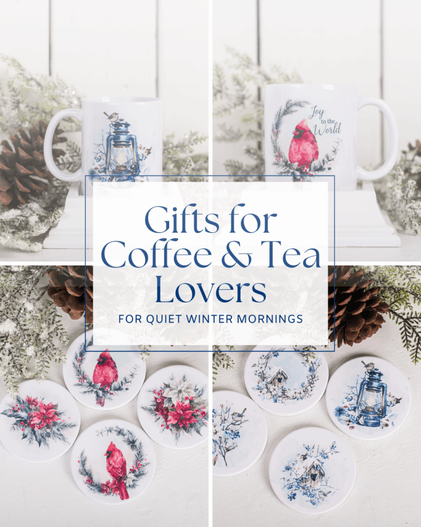 Cozy mugs and coasters for coffee and tea lovers