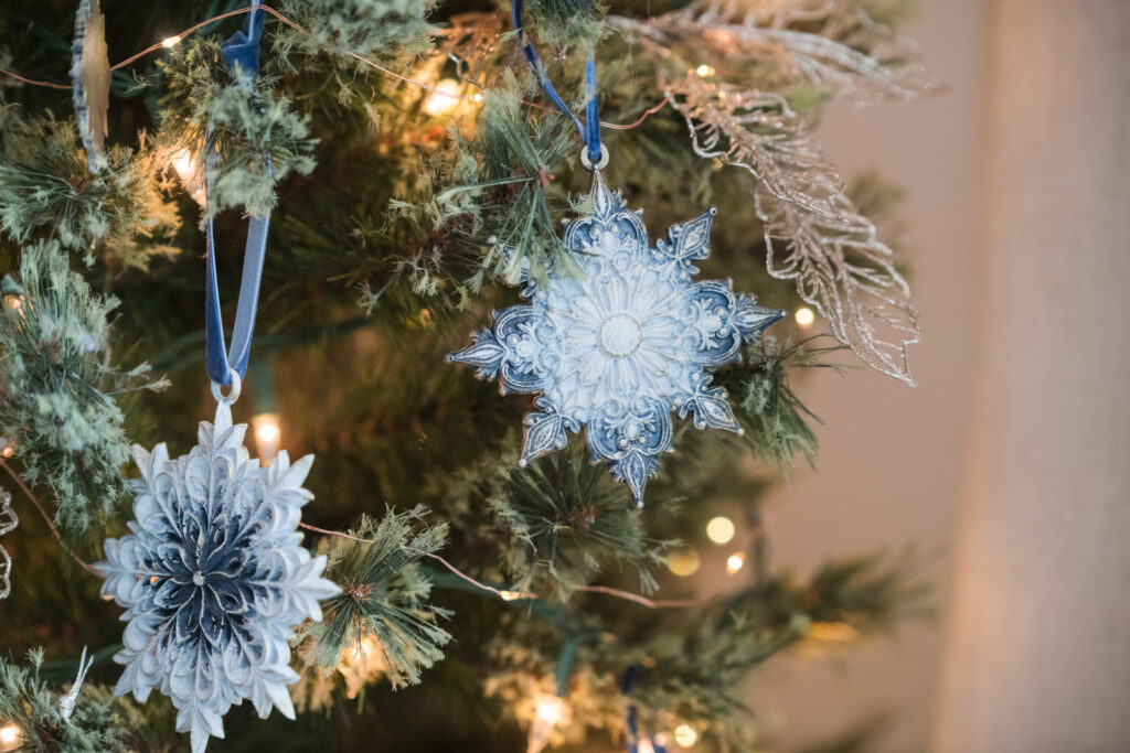  handpainted snowflake ornaments 
