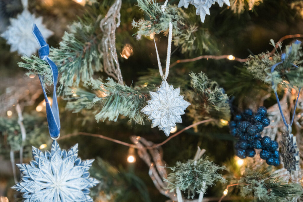 Handmade snowflake ornaments