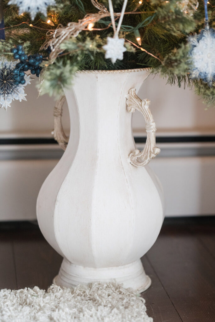 Re-purposed earn for a Christmas tree stand 