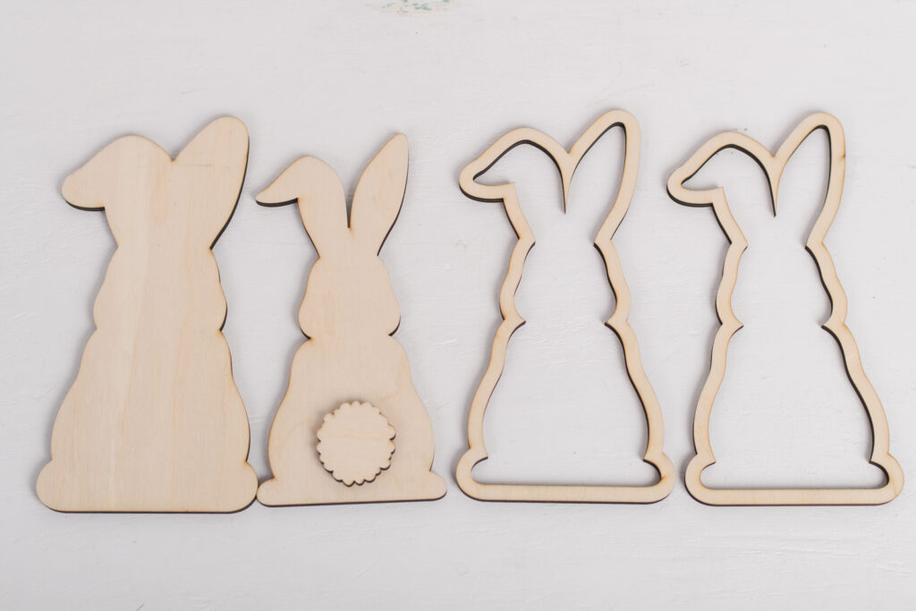 Wood layers for Spring Bunny DIY