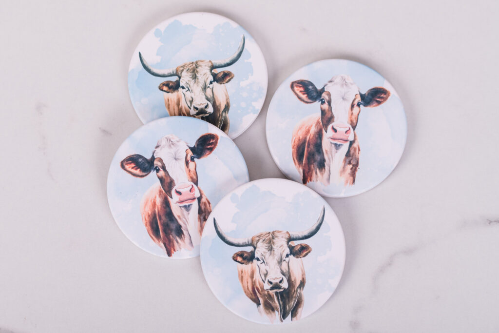 cow coasters