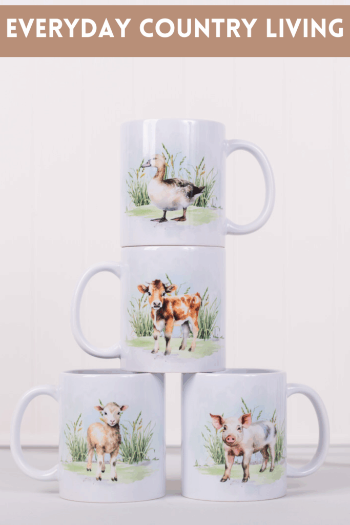 farm animal coffee mugs