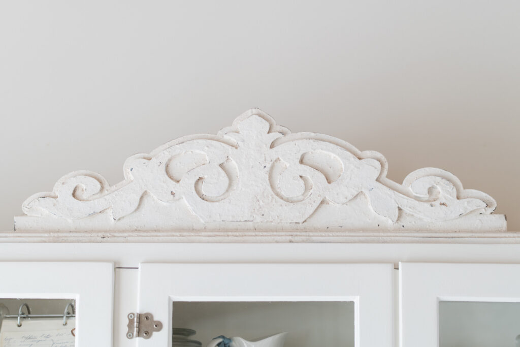 DIY milk paint pediment