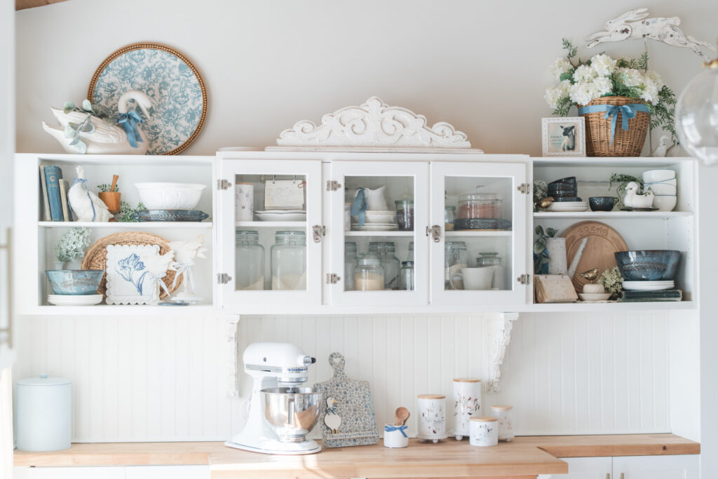 Kitchen pantry/baking nook with DIY, corbels and pediment 
