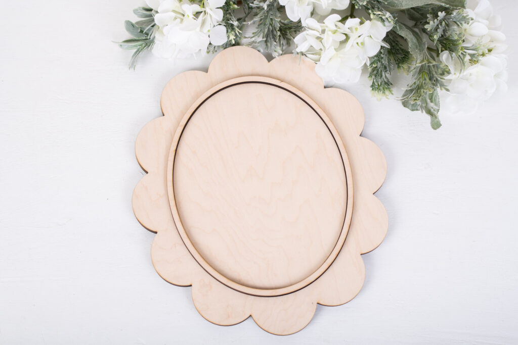 Diy interchangeable scallop frame craft kit