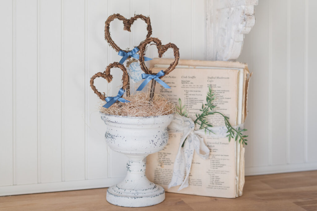 Mini grapevine, heart topiary 