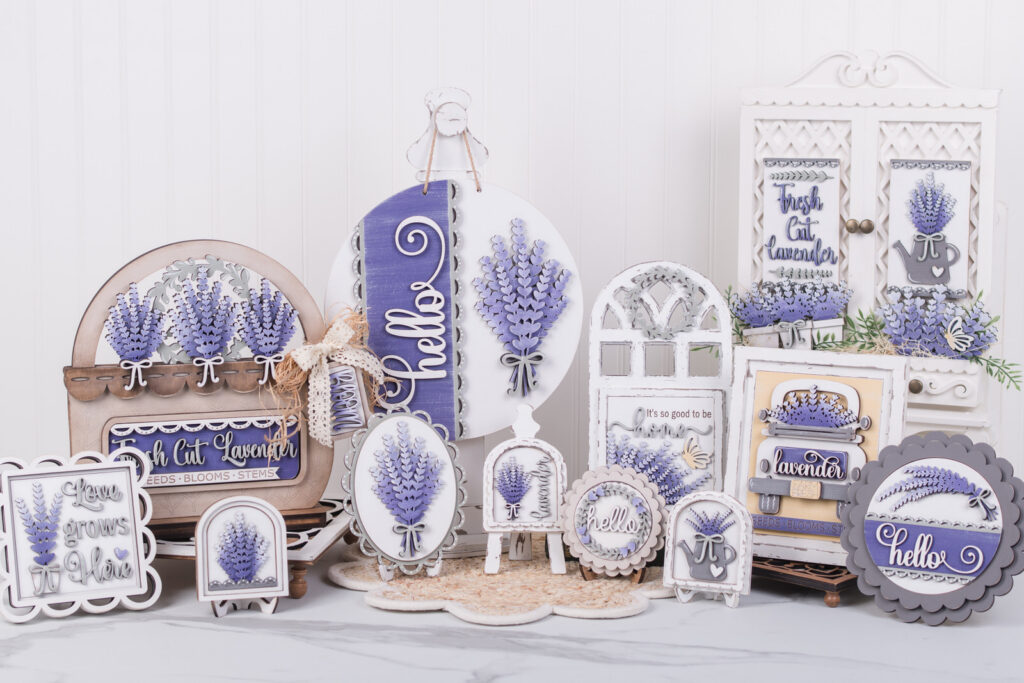 DIY lavender decor craft kit collection