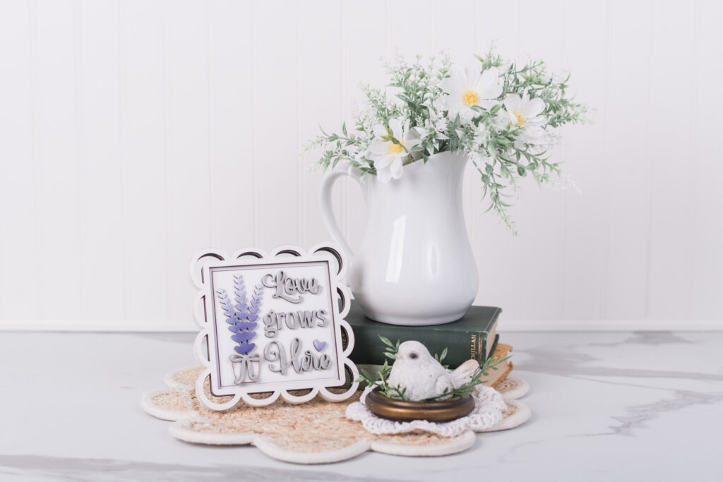 lace scallop frame kit for square interchangeable signs