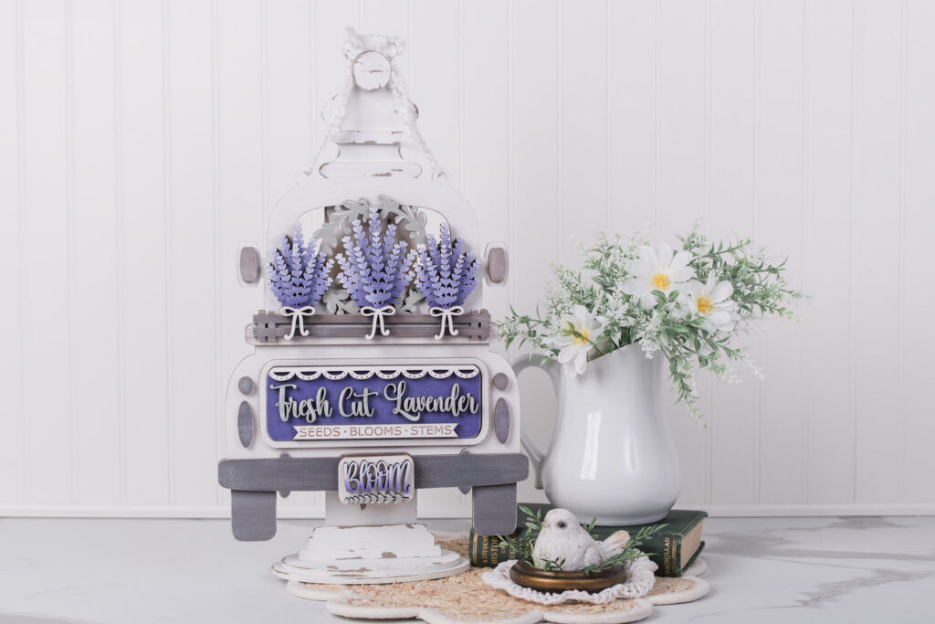 hanging truck display for seasonal interchangeables 