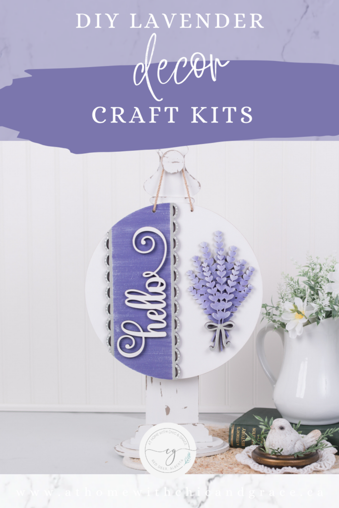 Lavender door hanger, DIY kit, Pinterest pin 